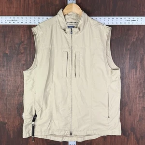 SCOTTeVEST RFID Travel Vest Utility Desert Full Zip Tan Khaki Beige Tan Men’s XL - Picture 1 of 15