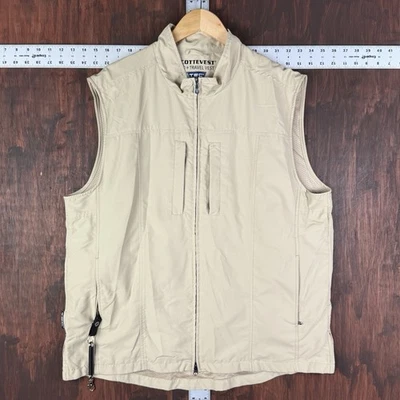 SCOTTeVEST RFID Travel Vest Utility Desert Full Zip Tan Khaki Beige Tan Men’s XL - Image 1 of 4