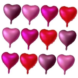 112 Pc Mylar Foil Heart Shaped Balloon Combo Pack 16", 18", 24" Multi Colors New - Picture 1 of 3