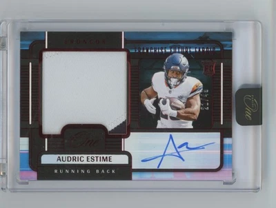 2024 PAnini One Franchise Future Fabric Red Audric Estime RC Auto /49 #88 - Image 1 of 2