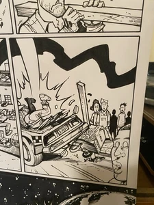 "ARTE ORIGINAL DE CÓMIC BEARDZZERKER, PÁGINA 1, DIVERSIÓN DE RICK ASTLEY 11x17"" POR BILL MAUS - Imagen 1 de 14