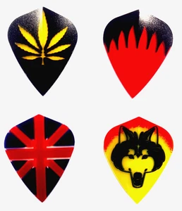 Kite Shape Dart Flights Poly Royal 75 Mikron Stärke 10 Sets Designwahl - Bild 1 von 6