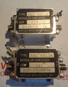 Amplificatore modulare Applied Specialties ASI 9441M SMA RF 10-2000MHz e 100-2000MHz - Foto 1 di 3