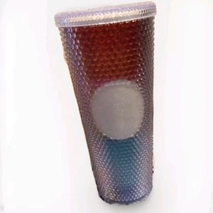 Vaso Venti Starbucks Iridiscente Tachonado Color Arco Iris con Paja 24oz - Imagen 1 de 10