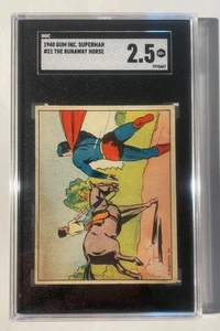 1940 DC Gum Superman #21 SGC 2.5 Golden Age RC Comic Card not psa - Picture 1 of 2