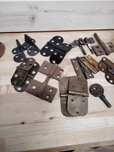 Lot Of Hinges Old Antique, Vintage & Modern. Assortment Of Sizes AS IS - Picture 1 of 8