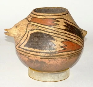Antique South Western Painted Pottery Animal Motif Bowl Repaired  (FLA) - Picture 1 of 7