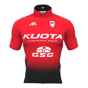 Short Sleeve Cycle Jersey Kuota Black Red Road Bike Clothing GSG