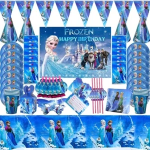 Frozen Elsa Anna Party Supplies Balloons Kids Birthday Decorations Tableware - Picture 1 of 43