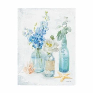 Trademark Fine Art 'Beach Cottage Florals II' Canvas Art by Danhui Nai 18" x 19" - Picture 1 of 8