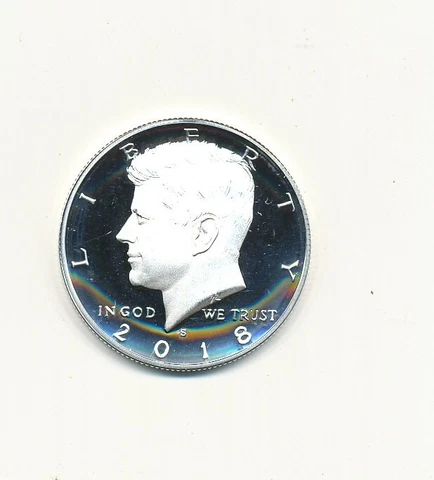 2018 S SILVER PROOF Gem Deep Cameo Kennedy Half Dollar  - 90% SILVER Cover