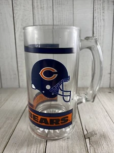 NFL Chicago Bears Klarglas Bier oz Becher Stein Helm Vintage 1990er - Bild 1 von 7