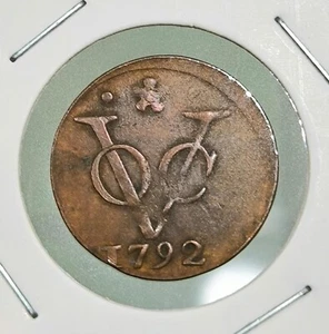 RARE Date 1792 Dutch Netherlands Voc 1 Duit New York Penny Holland Coin_L99 - Picture 1 of 4