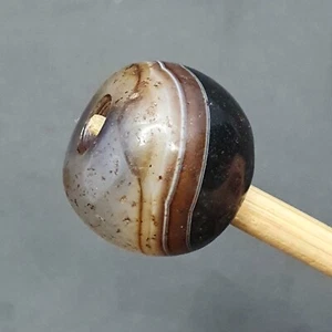 Beautiful Pattern Himalayan Tibetan Agate Bead - Picture 1 of 23