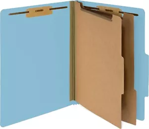 Blue Summit Zubehör 10x blaue Klassifizierungsordner mit 2 Teilern & 2" Tyvek - Bild 1 von 5