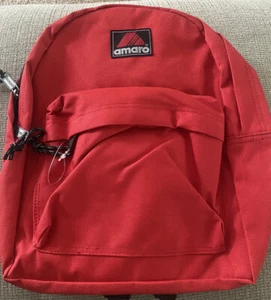 Mochila roja Amaro de dos bolsillos. - Imagen 1 de 7
