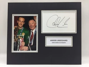 Exhibición de fotos firmada por Anders Lindegaard Manchester United RARA + AUTÓGRAFO CERTIFICADO DE AUTENTICIDAD - Imagen 1 de 3