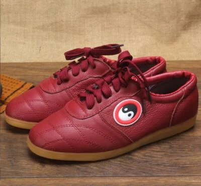 Arte Marcial Karate Taekwondo Zapato Kung Fu Cuero Genuino Zapatos Entrenamiento Tai Chi Foto 1 de 4