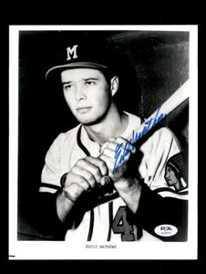 Eddie Mathews PSA DNA Signed 8x10 Photo Autograph Braves - Picture 1 of 3