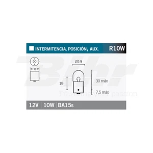 OSRAM 5008 EINZELBLINKLEUCHTE R10W (1 Stück) 12V 10W BA15s Ø19 - Bild 1 von 1