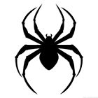 Black Widow Spider - Decal Sticker - Multiple Colors & Sizes - Ebn6686
