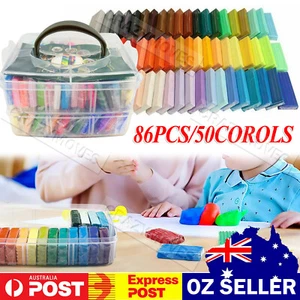 86PCS Polymer Clay Modelling Moulding DIY Toy Sculpey Fimo Block Oven Bake  VIC - Picture 1 of 14