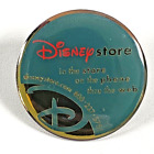 Disney Store Pin Round Lapel In Store On the Phone Thru the Web Disneyana 2000