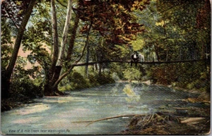 Postal de 10 millas Creek Washington, Pennsylvania PA Bridge c1908 - Imagen 1 de 2