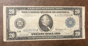 1914 $20 FRN FR-1006 Dallas Texas district, - FIne - Picture 1 of 6