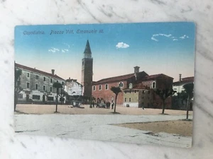 CAPODISTRIA PIAZZA VITT.EMANUELE III OLD POSTCARD OLD POSTCARD - Picture 1 of 2