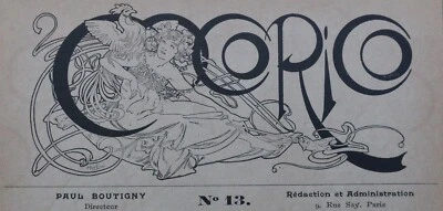 1898 COCORICO couverture  du n°13  MUCHA ROUBILLE Art Nouveau NO COPY - Photo 1/2