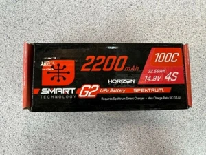 Spektrum RC 4S Smart G2 LiPo 100c Battery Pack 14.8V/2200mAh w/IC3 SPMX224S100 - Picture 1 of 6