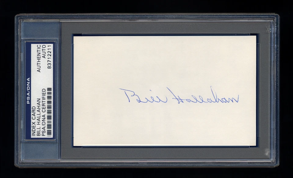 WILD BILL HALLAHAN SIGNED MINT INDEX CARD PSA/DNA AUTO CARDINALS 1926 1934 WSC - Image 1 of 1