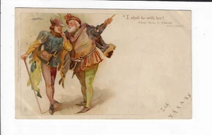 1901 Merry Wives of Windsor 2 Men Shakespeare Postcard p2097 - Picture 1 of 2