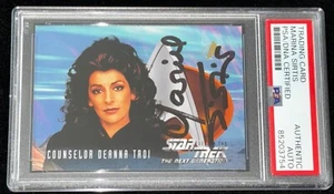 Marina Sirtis "Deanna Troi" 95 Skybox STAR TREK TNG Signed Autograph Card PSA RC - Picture 1 of 3