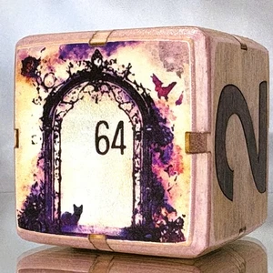Enchanted Entry - Where Magic Begins - Backgammon Doubling Cube 36mm - Picture 1 of 12