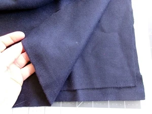 2 yd Vintage Navy Blue Suiting Fabric Remnant Wool Like synthetic - Picture 1 of 3