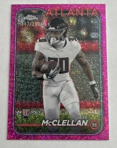 2024 Topps Chrome - Rookies Jase McClellan #281 rifrattore rosa (RC) seriale #/399 - Foto 1 di 2