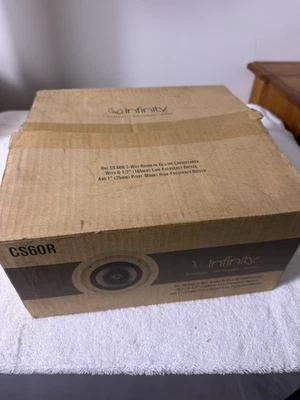 NIB Infinity CS60R 100 Watt, 2-Way In-Wall Speakers - Image 1 of 4