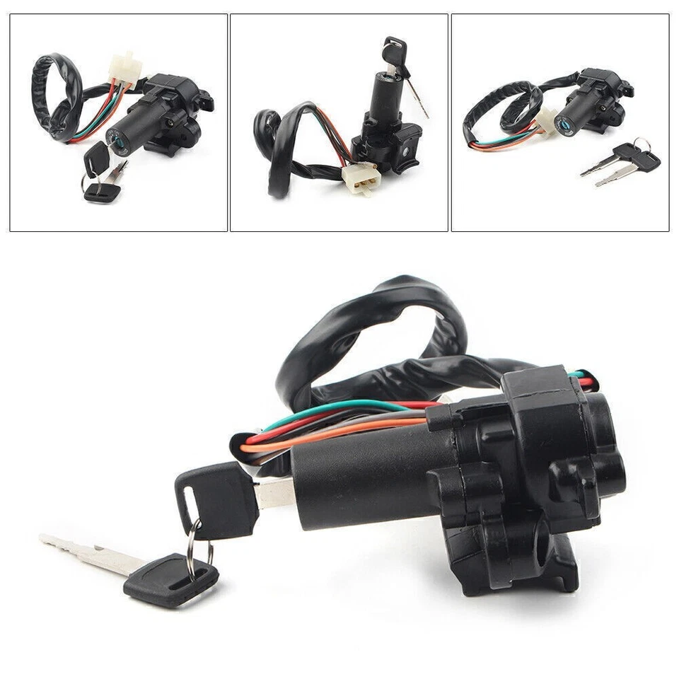 For Kawasaki Ninja ZX6R ZX-7R ZX750 ZX9R ZZR400 Ignition Switch Lock Key New - Imagem 1 de 4