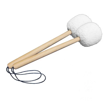 Gong Mallet Set 2pcs – Beige Felt Heads, Wooden Handles, for Gongs, Sound Hea... - Image 1 of 4