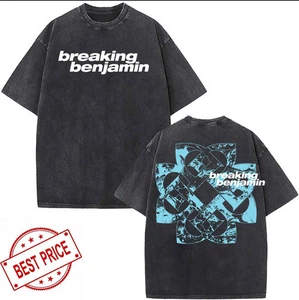 Breaking Benjamin 2025 Tour Merch Blue Swirl, CAMISETA LAVADA PARA VENTILADOR Talla S-3XL - Imagen 1 de 6