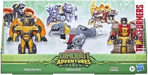 Transformers Dinobot Adventures Grimlock, Dinobot Snarl and Predaking 4.5 inch F - Picture 1 of 5