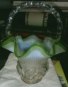 Antico cestino in pregiato vetro di Murano-antique basket in fine Murano glass - Picture 1 of 12