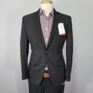 Perry Ellis Portfolio Men's Sport Coat Blazer Two Button Black Stretch 36S NEW - Picture 1 of 13