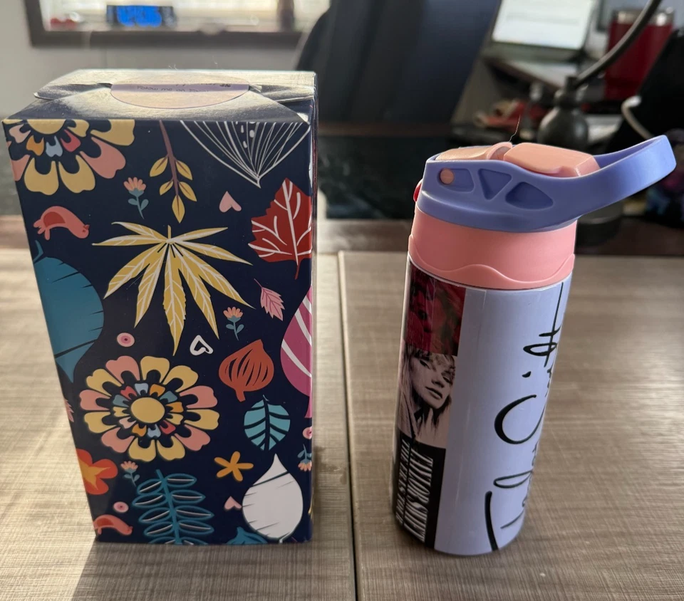 Vaso de botella de agua para niños con tapa abatible de acero inoxidable de 12 oz ¡Tú eliges el diseño! Foto 1 de 1