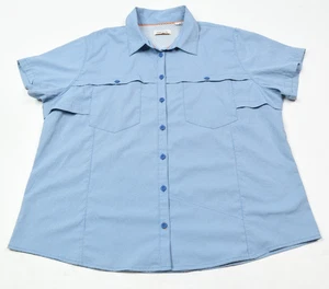 Camicia ORVIS Open Air Caster Donna XL Blu Bianco Plaid Leggera Ventilata Pesca - Foto 1 di 12