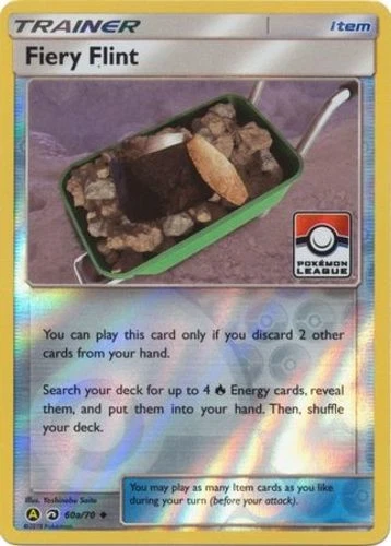 4x Lightly Played Fiery Flint - 60a/70 - Pokemon League Promo Pokemon League & C - Image 1 of 1
