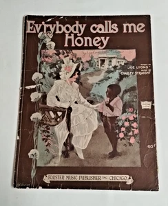 Ev'rybody Calls Me Honey by Charley Straight, Joe Lyons 1919 Vintage Sheet Music - Picture 1 of 4