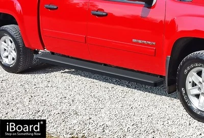 Barras Nerf de acero iBoard aptas para Chevy Silverado GMC Sierra 01-13 doble cabina Foto 1 de 4